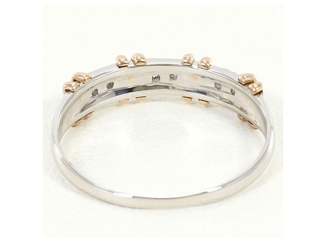 Autre Marque Platin- und Roségold-Diamantring Golden - Ansicht 3