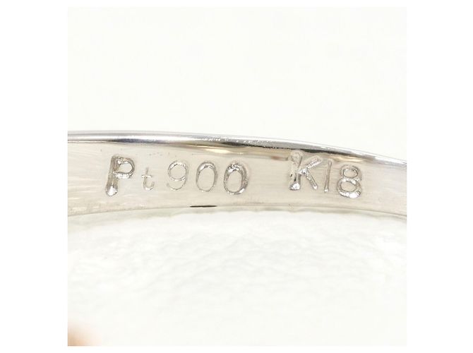 Autre Marque Platin- und Roségold-Diamantring Golden - Ansicht 4