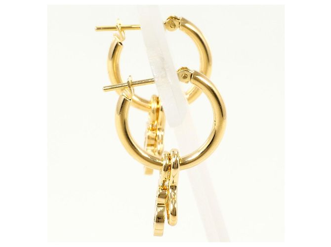 Autre Marque Pendientes de aro en oro amarillo de 18K Dorado - vista 2