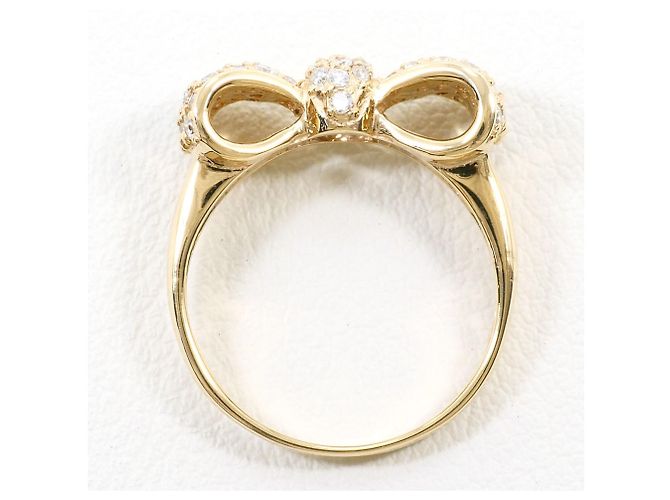 Autre Marque 10K Gelbgold-Ring mit Diamant Golden - Ansicht 2