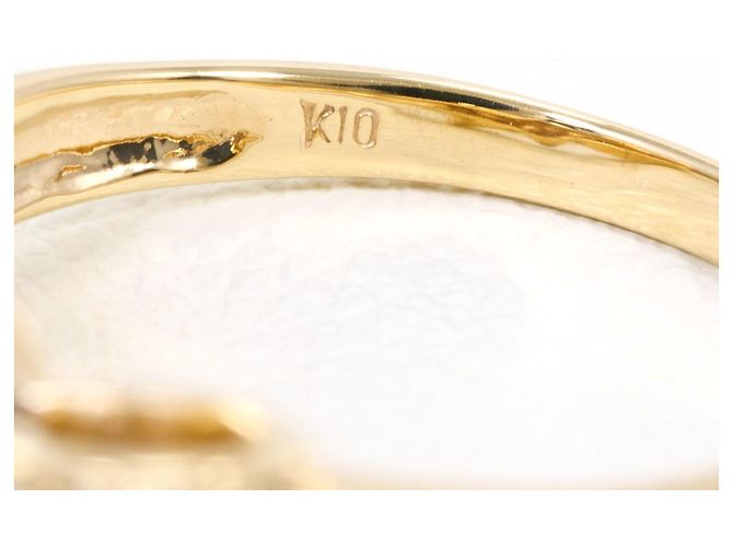 Autre Marque 10K Gelbgold-Ring mit Diamant Golden - Ansicht 4