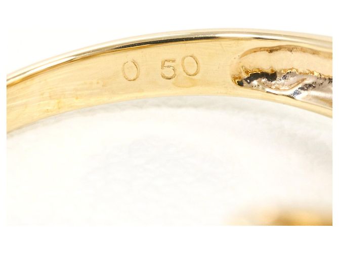 Autre Marque 10K Gelbgold-Ring mit Diamant Golden - Ansicht 5