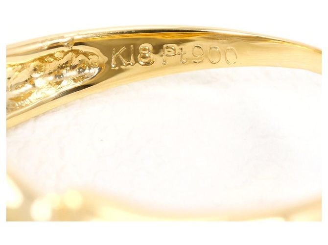 Autre Marque Ring in 18K Gelbgold und Platin Golden - Ansicht 4