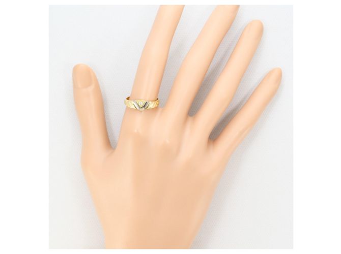 Autre Marque 18K Goldring mit Diamant Golden - Ansicht 6