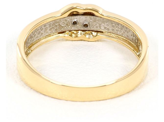 Autre Marque Diamantring aus PT900 Platin und 18K Gelbgold Golden - Ansicht 3