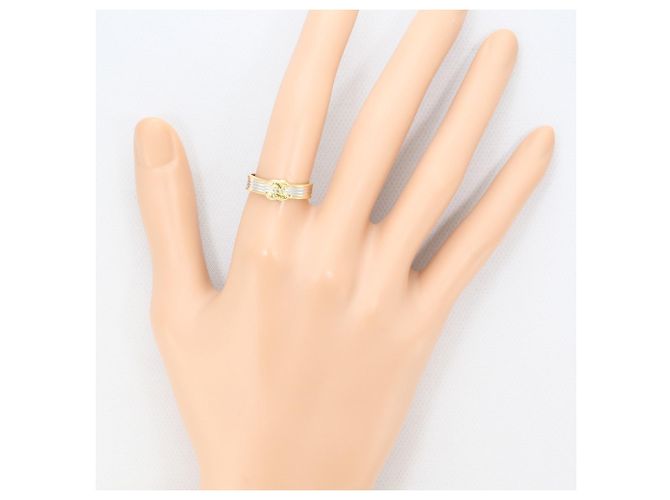 Autre Marque Diamantring aus PT900 Platin und 18K Gelbgold Golden - Ansicht 5