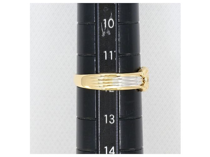 Autre Marque Diamantring aus PT900 Platin und 18K Gelbgold Golden - Ansicht 6
