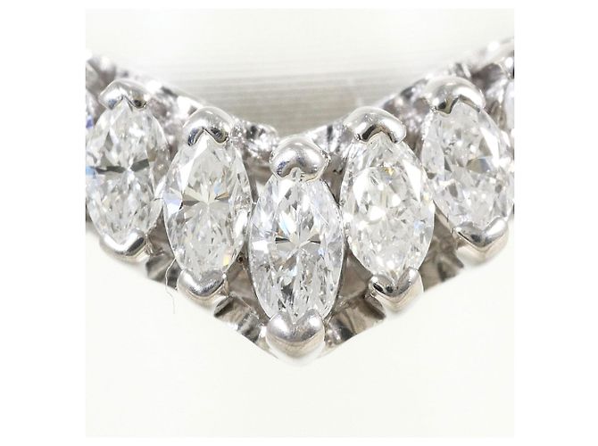 Autre Marque PT900 Platinring mit Diamant - Ansicht 2