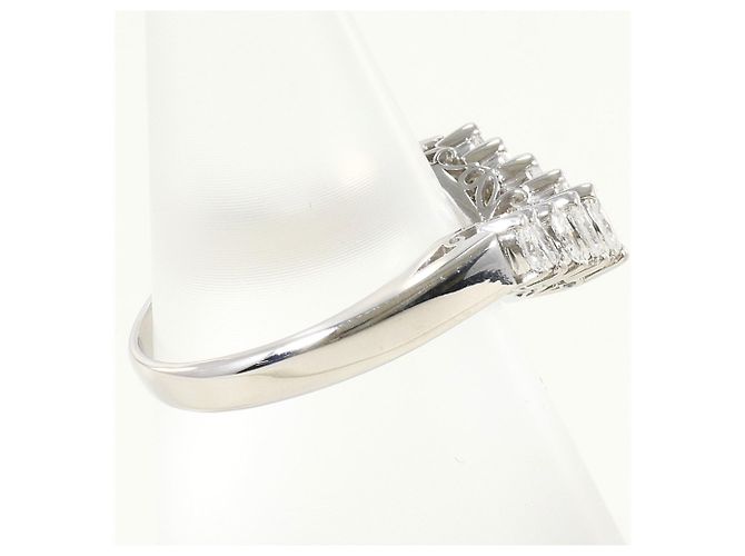 Autre Marque PT900 Platinring mit Diamant - Ansicht 3