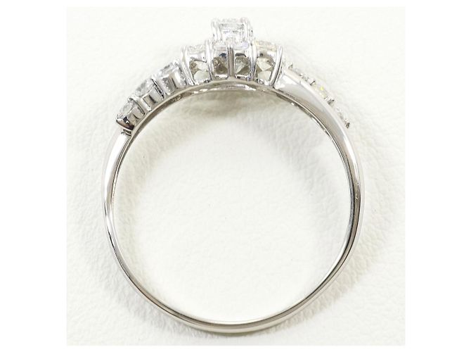 Autre Marque Anello a fascia in platino e diamanti - vista 3