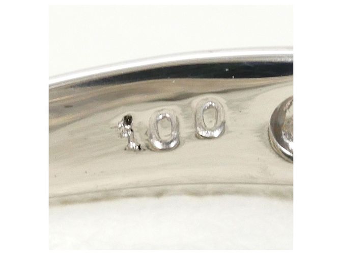 Autre Marque Anello a fascia in platino e diamanti - vista 6