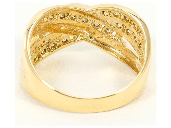 Autre Marque 18K Gelbgold-Ring mit Diamant Golden - Ansicht 4