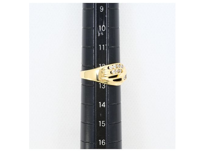 Autre Marque 18K Gelbgold-Ring mit Diamant Golden - Ansicht 8