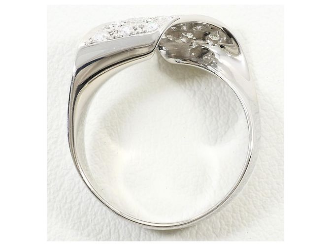 Autre Marque Anello a fascia in platino e diamanti - vista 3