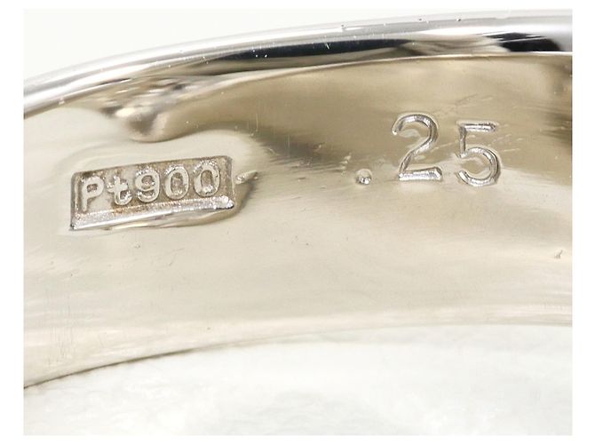 Autre Marque Anello a fascia in platino e diamanti - vista 5