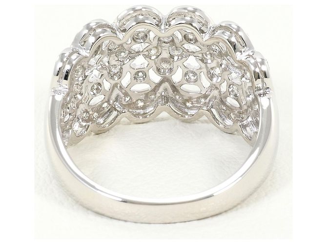 Autre Marque Anello a fascia in platino PT900 con diamante - vista 4