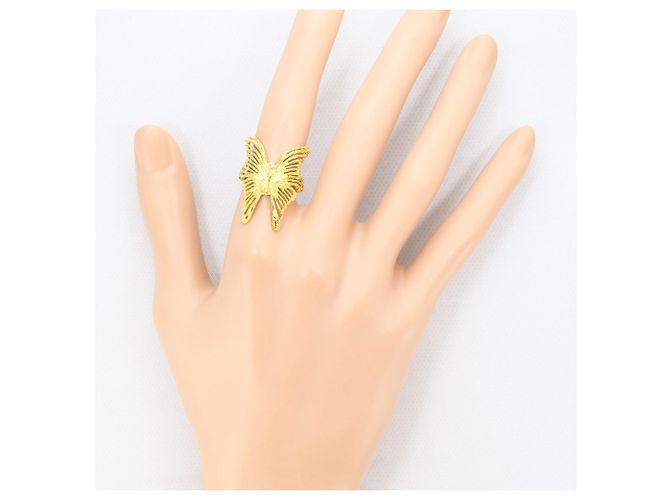 Autre Marque 18K Gelbgoldring mit Diamant Golden - Ansicht 7
