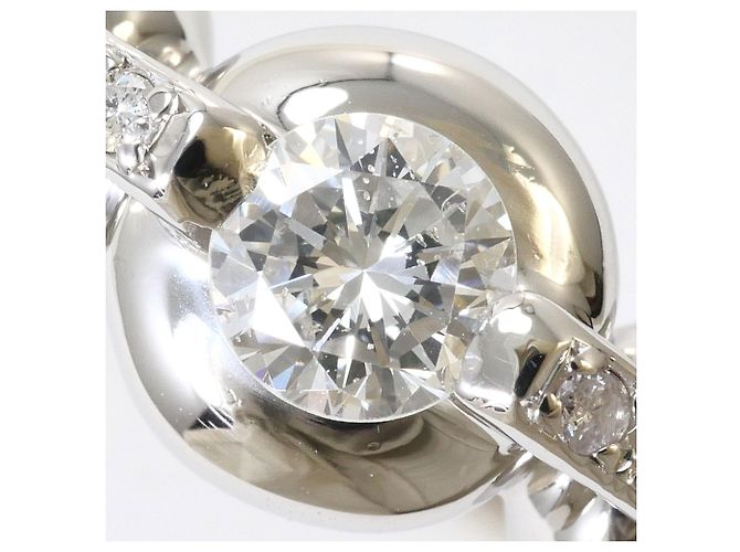 Autre Marque PT900 Platinum Band Ring with Diamond - view 2