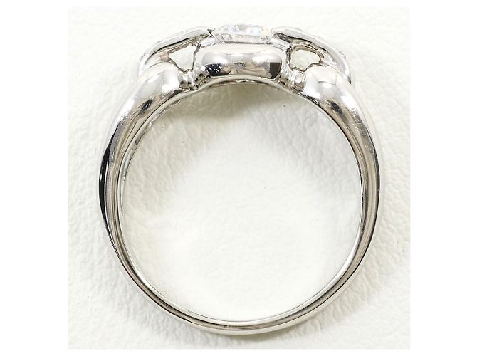 Autre Marque PT900 Platinum Band Ring with Diamond - view 3