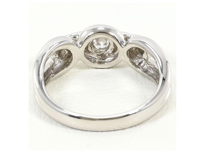 Autre Marque PT900 Platinum Band Ring with Diamond - view 4