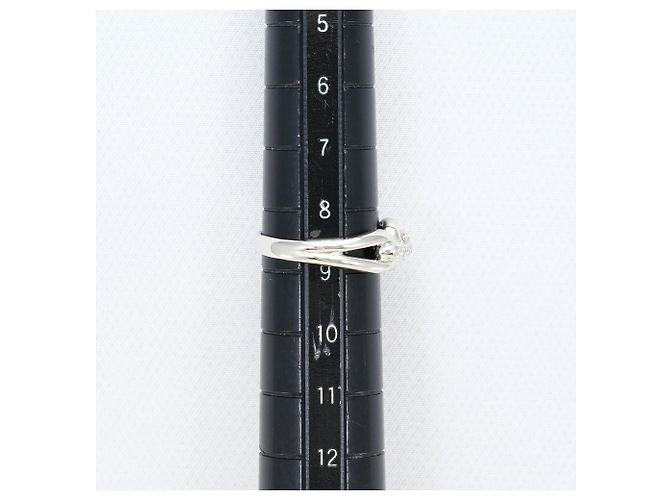 Autre Marque PT900 Platinum Band Ring with Diamond - view 7
