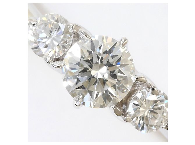 Autre Marque PT900 Platinring mit Diamant - Ansicht 2