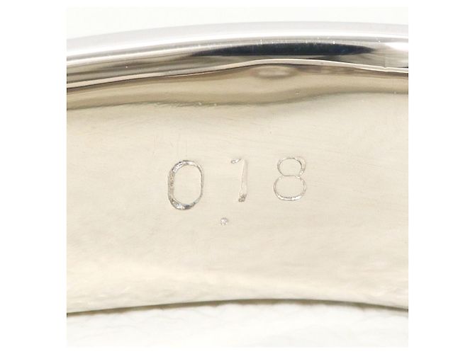 Autre Marque Anel de banda em platina com diamante verde - vista 5