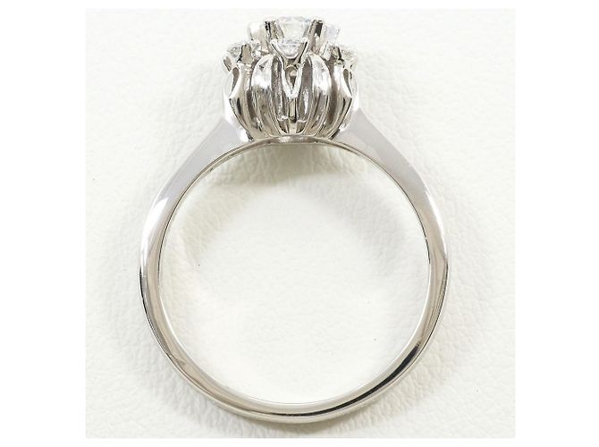 Autre Marque Anello a fascia in platino e diamanti - vista 3