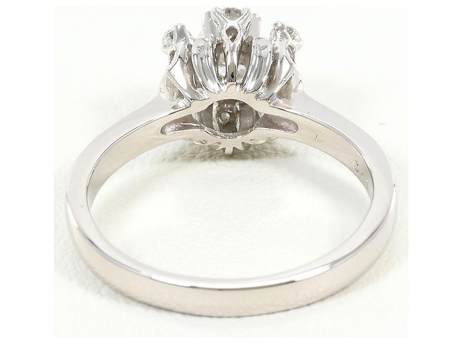 Autre Marque Anello a fascia in platino e diamanti - vista 4