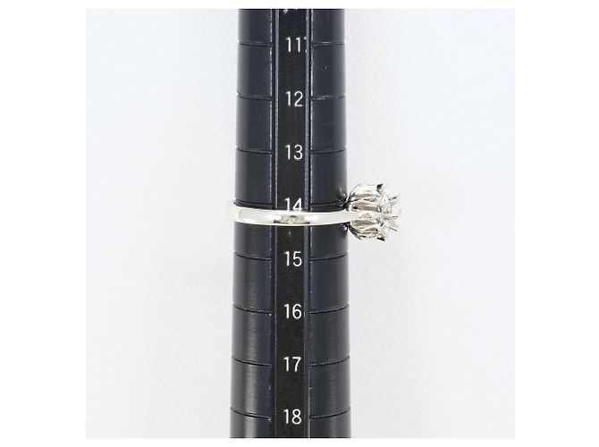 Autre Marque Anello a fascia in platino e diamanti - vista 7