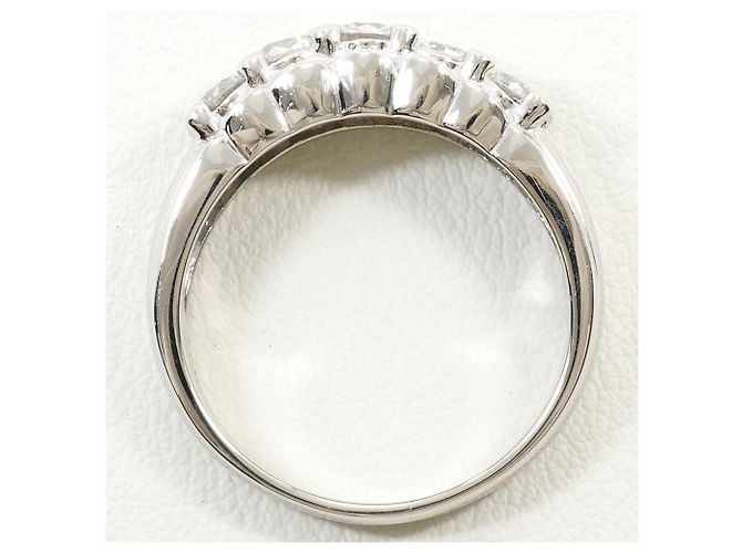 Autre Marque Anello a fascia in platino con diamante - vista 3