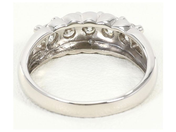 Autre Marque Anello a fascia in platino con diamante - vista 4