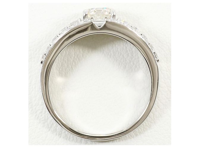 Autre Marque Anello a fascia in platino e diamanti - vista 3