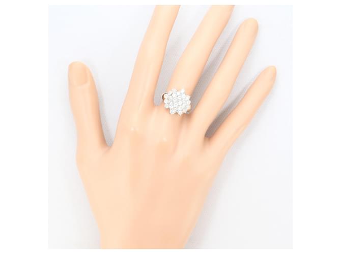 Autre Marque Platinring mit Diamant - Ansicht 7