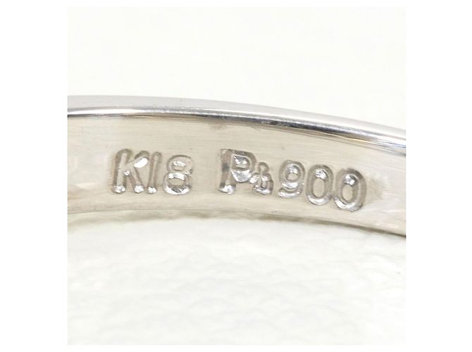 Autre Marque Platin- und Gelbgold-Ring mit Diamant Golden - Ansicht 5