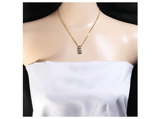 Autre Marque Collana in oro giallo 18K e platino con diamante D'oro - vista 6