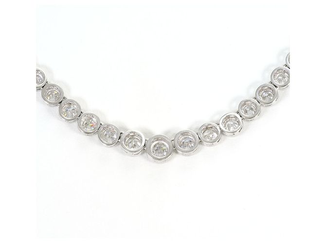 Autre Marque Platin 850 Halskette mit Diamant - Ansicht 3