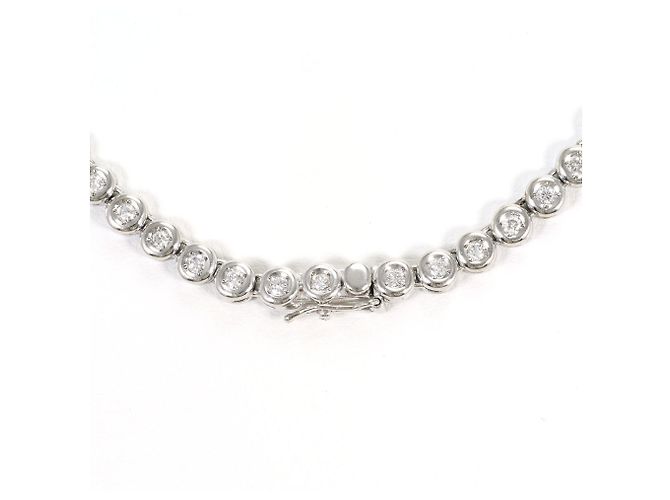 Autre Marque Platin 850 Halskette mit Diamant - Ansicht 4