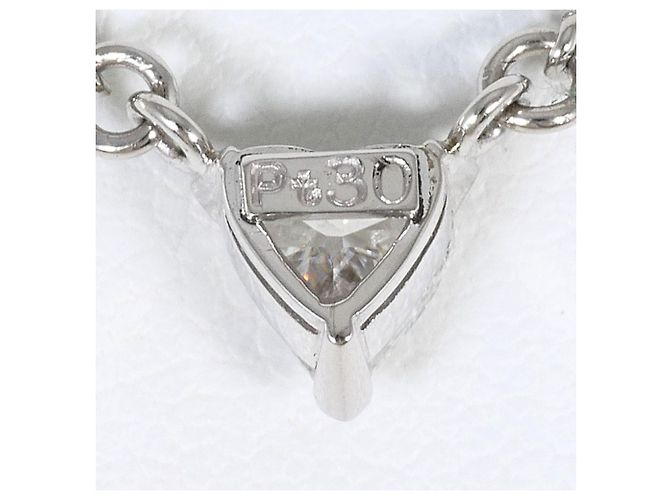 Autre Marque Platinhalskette mit Diamantanhänger - Ansicht 3
