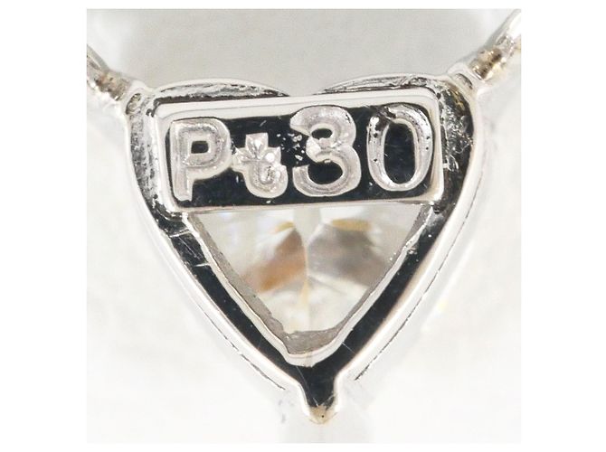 Autre Marque Platinhalskette mit Diamantanhänger - Ansicht 4