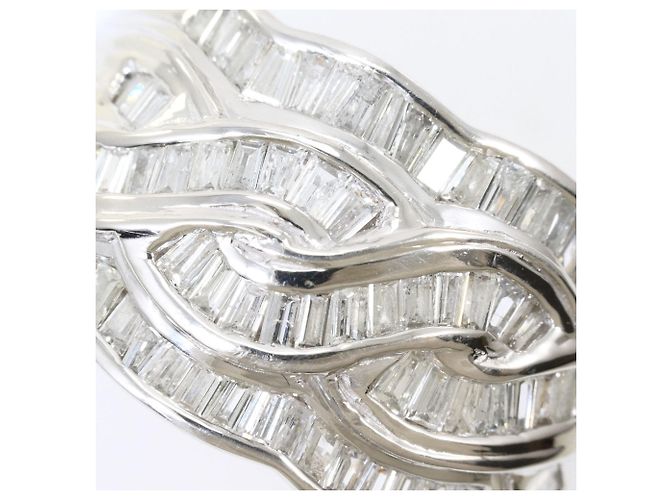Autre Marque Anello a fascia in platino PT900 con diamante - vista 4