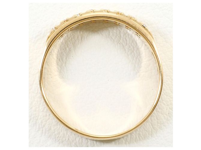 Autre Marque 18K Gelbgold-Ring mit Diamant Golden - Ansicht 2