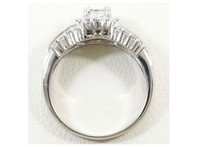 Autre Marque Anello a fascia in platino e diamanti - view 3