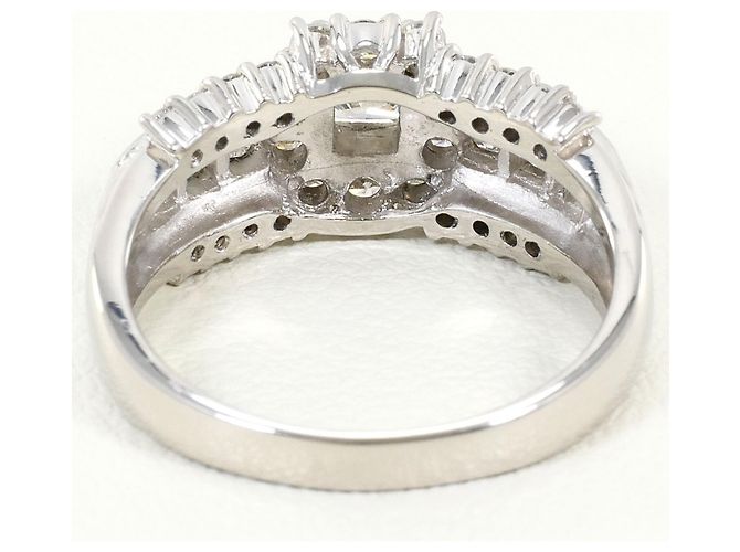 Autre Marque Anello a fascia in platino e diamanti - view 4
