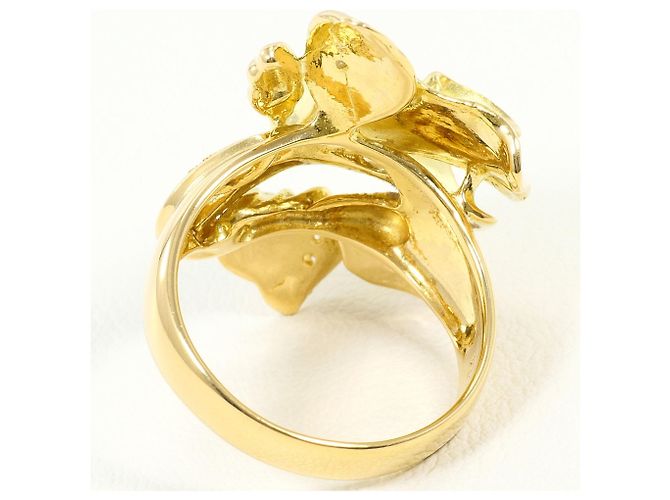 Autre Marque 18K Gelbgold-Ring mit Diamant Golden - Ansicht 4
