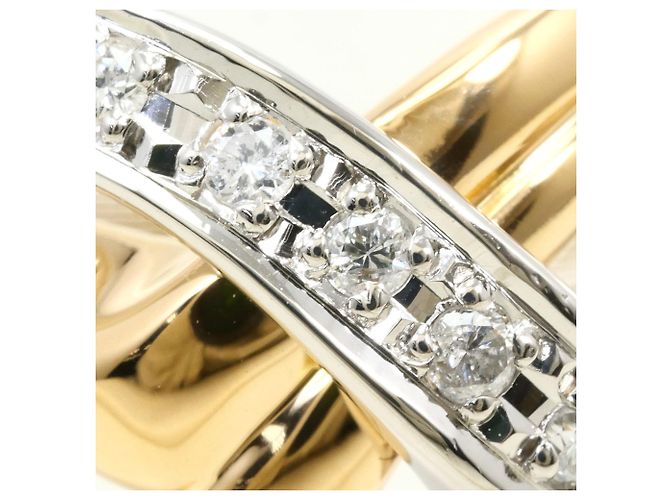 Autre Marque 18K Gelbgold und Platin Diamant Ring Golden - Ansicht 2