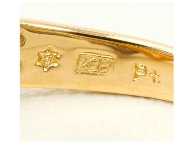 Autre Marque 18K Gelbgold und Platin Diamant Ring Golden - Ansicht 5