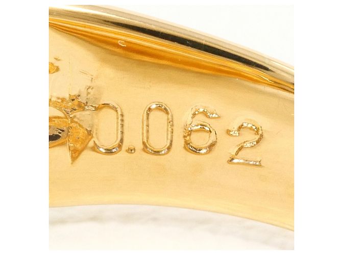Autre Marque 18K Gelbgold- und Platinring mit Diamant Golden - Ansicht 6