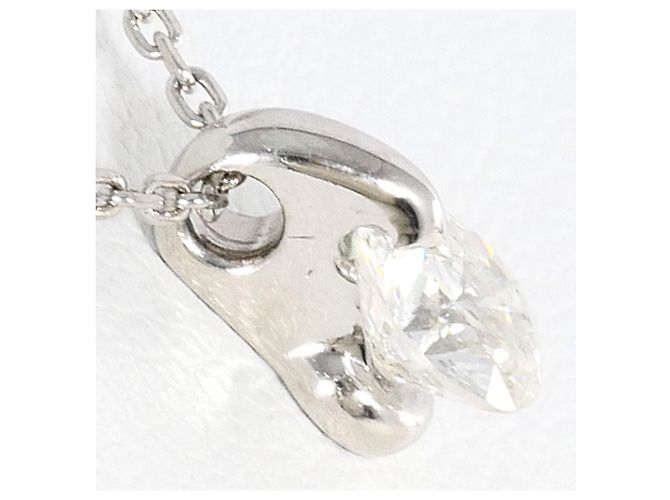 Autre Marque Platinhalskette PT900/PT850 mit Diamant - Ansicht 2