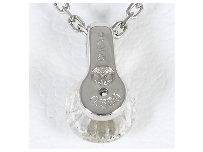 Autre Marque Platinhalskette PT900/PT850 mit Diamant - Ansicht 3